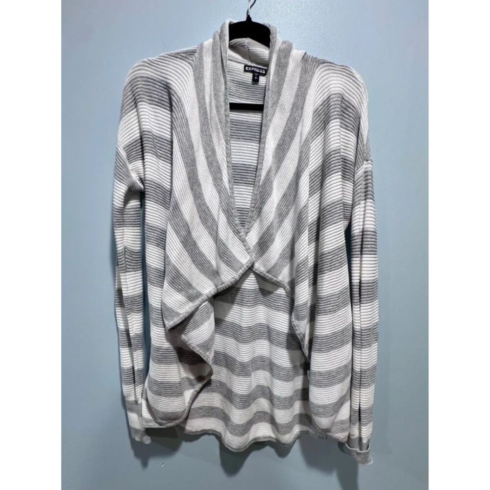 Express grey and white cardigan